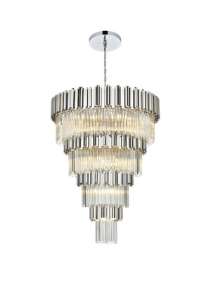 Elegant Lighting - 3400GR40C - 27 Light Chandelier - Willow - Chrome and Clear