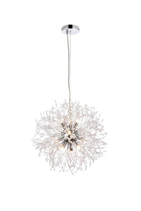 Elegant Lighting - 3507D18C - Nine Light Pendant - Solace - Chrome