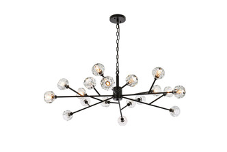 Elegant Lighting - 3509D48BK - 18 Light Pendant - Graham - Black and Clear