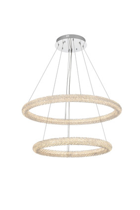 Elegant Lighting - 3800G36C - LED Chandelier - Bowen - Chrome