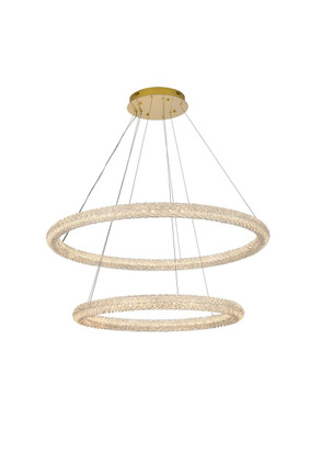 Elegant Lighting - 3800G42SG - LED Chandelier - Bowen - Satin Gold