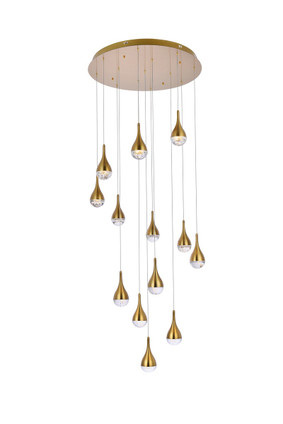 Elegant Lighting - 3813D30SG - LED Chandelier - Amherst - satin gold