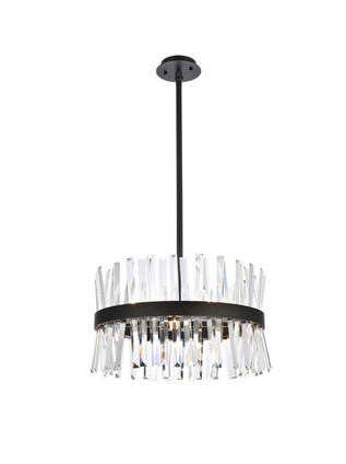 Elegant Lighting - 6200D20BK - Ten Light Pendant - Serephina - black