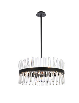 Elegant Lighting - 6200D25BK - 14 Light Pendant - Serephina - black