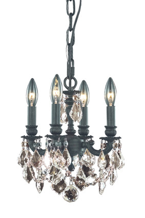 Elegant Lighting - 9104D10DB-GT/RC - Four Light Pendant - Lille - Dark Bronze