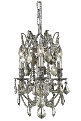 Elegant Lighting - 9203D13PW-GT/RC - Three Light Pendant - Rosalia - Pewter Elegant Lighting - 9203D13PW-GT/RC - Three Light Pendant - Rosalia - Pewter