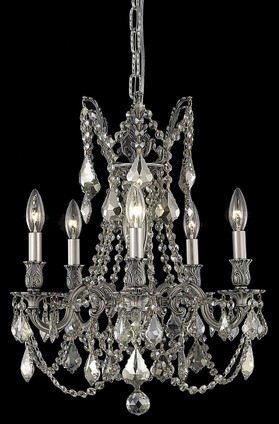 Elegant Lighting - 9205D18PW-GT/RC - Five Light Pendant - Rosalia - Pewter Elegant Lighting - 9205D18PW-GT/RC - Five Light Pendant - Rosalia - Pewter