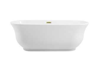 Elegant Lighting - BT10267GW-BGD - Soaking Bathtub - Coralie - Glossy White