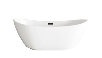 Elegant Lighting - BT10362GW-MBK - Soaking Bathtub - Ines - Glossy White