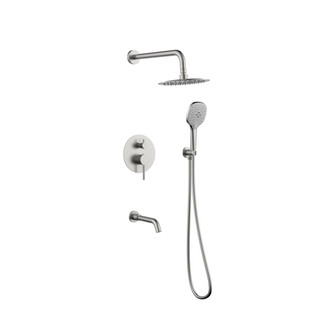Elegant Lighting - FAS-9002BNK - Complete Shower Faucet System With Rough-In Valve - George - Brushed Nickel
