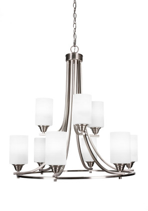 Toltec Lighting - 3409-BN-4061 - Nine Light Chandelier - Paramount - Brushed Nickel