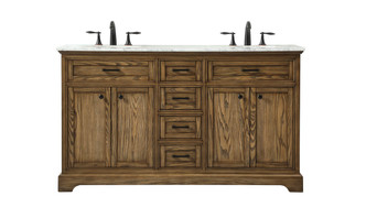 Elegant Lighting - VF15060DDW - Double Bathroom Vanity - Americana - Driftwood Elegant Lighting - VF15060DDW - Double Bathroom Vanity - Americana - Driftwood