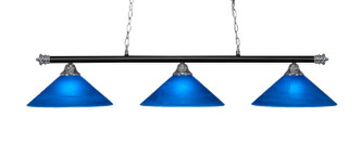 Toltec Lighting - 373-CHMB-415 - Three Light Bar - Oxford - Chrome & Matte Black