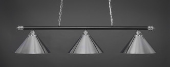 Toltec Lighting - 373-CHMB-420-CH - Three Light Bar Shown - Oxford - Chrome & Matte Black