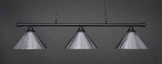 Toltec Lighting - 373-MB-420-CH - Three Light Bar - Oxford - Matte Black