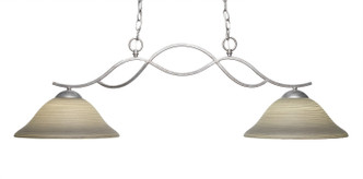 Toltec Lighting - 342-AS-604 - Two Light Island Pendant - Revo - Aged Silver
