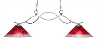 Toltec Lighting - 342-AS-706 - Two Light Island Pendant - Revo - Aged Silver