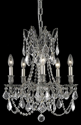 Elegant Lighting - 9205D18PW/RC - Five Light Pendant - Rosalia - Pewter Elegant Lighting - 9205D18PW/RC - Five Light Pendant - Rosalia - Pewter