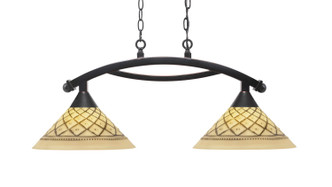 Toltec Lighting - 872-BC-7182 - Two Light Island Pendant - Bow - Black Copper