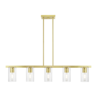 Livex Lighting - 49275-12 - Five Light Linear Chandelier - Clarion - Satin Brass