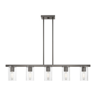 Livex Lighting - 49275-46 - Five Light Linear Chandelier - Clarion - Black Chrome