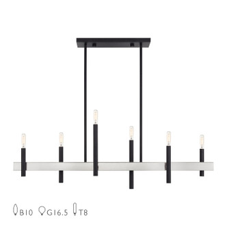 Denmark Six Light Linear Chandelier (49336-04)