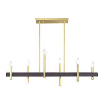 Denmark Six Light Linear Chandelier (49336-12)