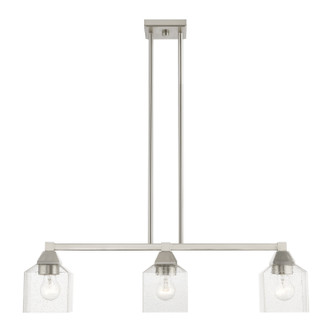 Livex Lighting - 49763-91 - Three Light Linear Chandelier - Aragon - Brushed Nickel