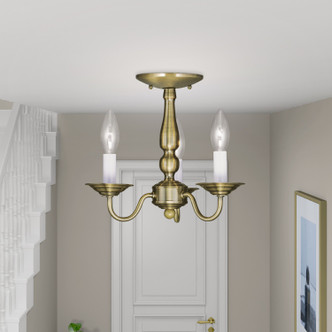 Williamsburgh Three Light Mini Chandelier/Ceiling Mount (5009-01)