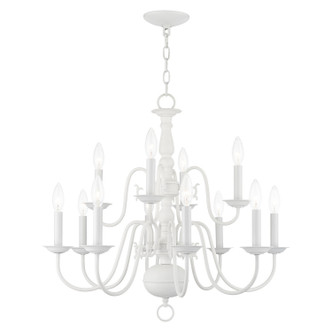Livex Lighting - 5012-03 - 12 Light Chandelier - Williamsburg - White