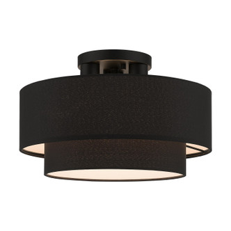Livex Lighting - 50272-04 - Three Light Semi-Flush Mount - Bainbridge - Black