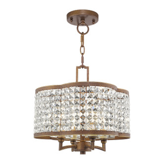 Livex Lighting - 50574-64 - Four Light Mini Chandelier/Ceiling Mount - Grammercy - Hand Applied Palacial Bronze