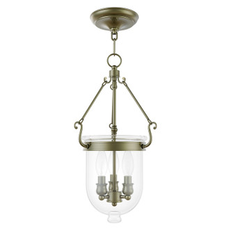 Livex Lighting - 5063-01 - Three Light Pendant - Jefferson - Antique Brass