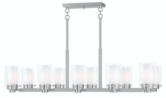 Livex Lighting - 50679-91 - Ten Light Chandelier - Manhattan - Brushed Nickel