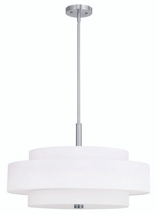 Livex Lighting - 50875-91 - Five Light Pendant - Meridian - Brushed Nickel
