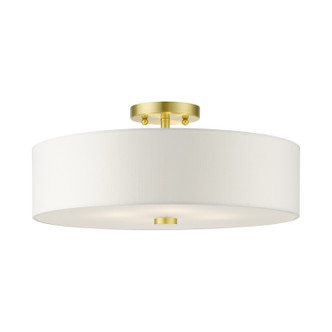 Livex Lighting - 51055-12 - Four Light Semi Flush Mount - Meridian - Satin Brass