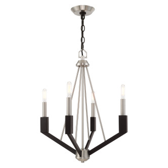 Livex Lighting - 51164-91 - Four Light Mini Chandelier - Beckett - Brushed Nickel & Black