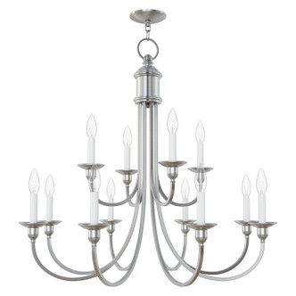 Livex Lighting - 5149-91 - 12 Light Chandelier - Cranford - Brushed Nickel