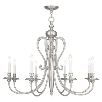Livex Lighting - 5168-91 - Eight Light Chandelier - Caldwell - Brushed Nickel