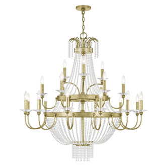 Livex Lighting - 51877-28 - 21 Light Foyer Chandelier - Valentina - Hand Applied Winter Gold Livex Lighting - 51877-28 - 21 Light Foyer Chandelier - Valentina - Hand Applied Winter Gold