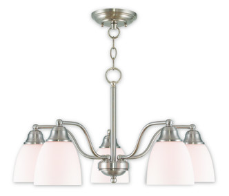 Livex Lighting - 53855-91 - Five Light Chandelier/Ceiling Mount - Somerville - Brushed Nickel