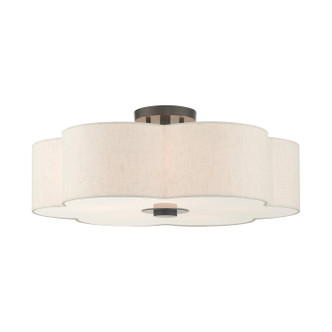 Livex Lighting - 58068-92 - Five Light Semi Flush Mount - Solstice - English Bronze