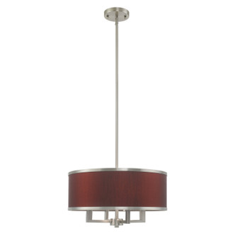 Livex Lighting - 60414-91 - Four Light Pendant - Park Ridge - Brushed Nickel