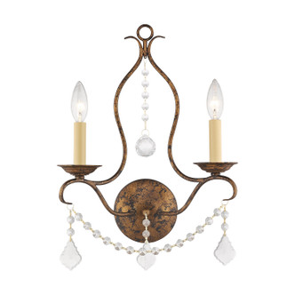 Livex Lighting - 6422-71 - Two Light Wall Sconce - Chesterfield - Hand Applied Venetian Golden Bronze