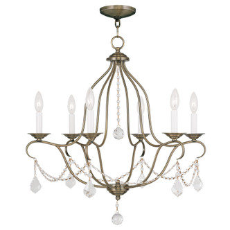Livex Lighting - 6426-01 - Six Light Chandelier - Chesterfield - Antique Brass