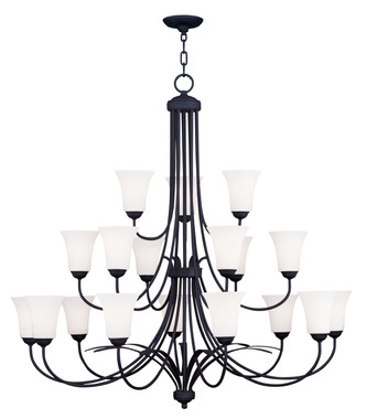 Livex Lighting - 6479-04 - 18 Light Chandelier - Ridgedale - Black