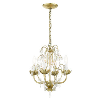 Livex Lighting - 8193-28 - Four Light Chandelier - Sofia - Hand Applied Winter Gold
