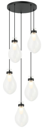 Matteo Lighting - C31905MB - Five Light Chandelier - SERANNA - Matte Black