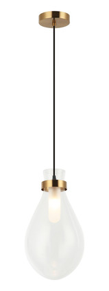 Matteo Lighting - C31911AG - One Light Pendant - SERANNA - Aged Gold Brass