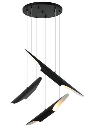 Matteo Lighting - C32416MB - Six Light Chandelier - Stylus - Matte Black